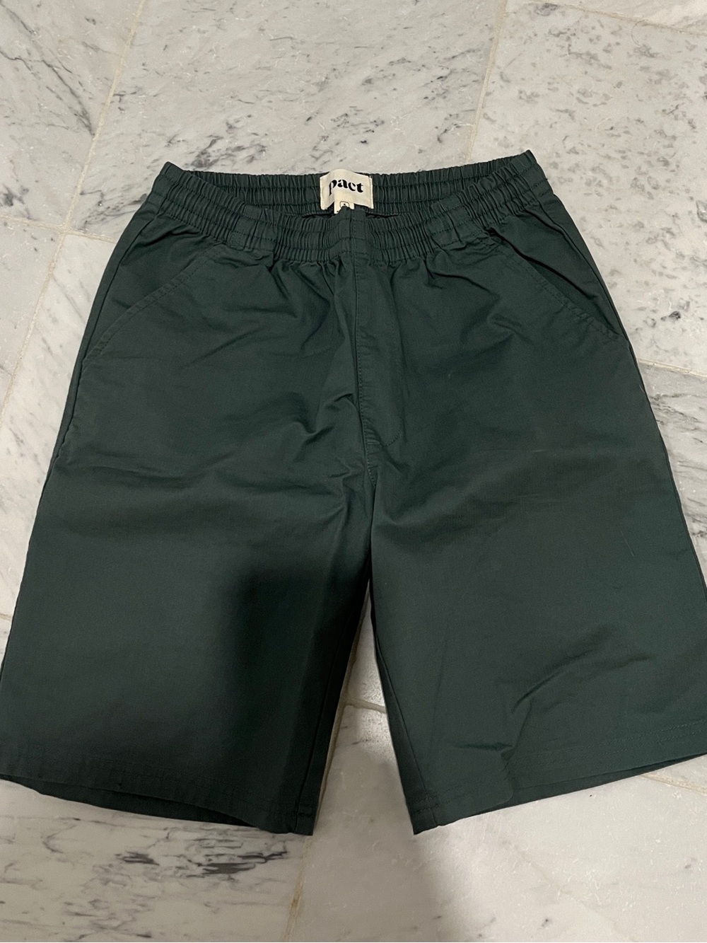 NWOT Pact Shorts Men's Small Green Cotton Shorts Pristine